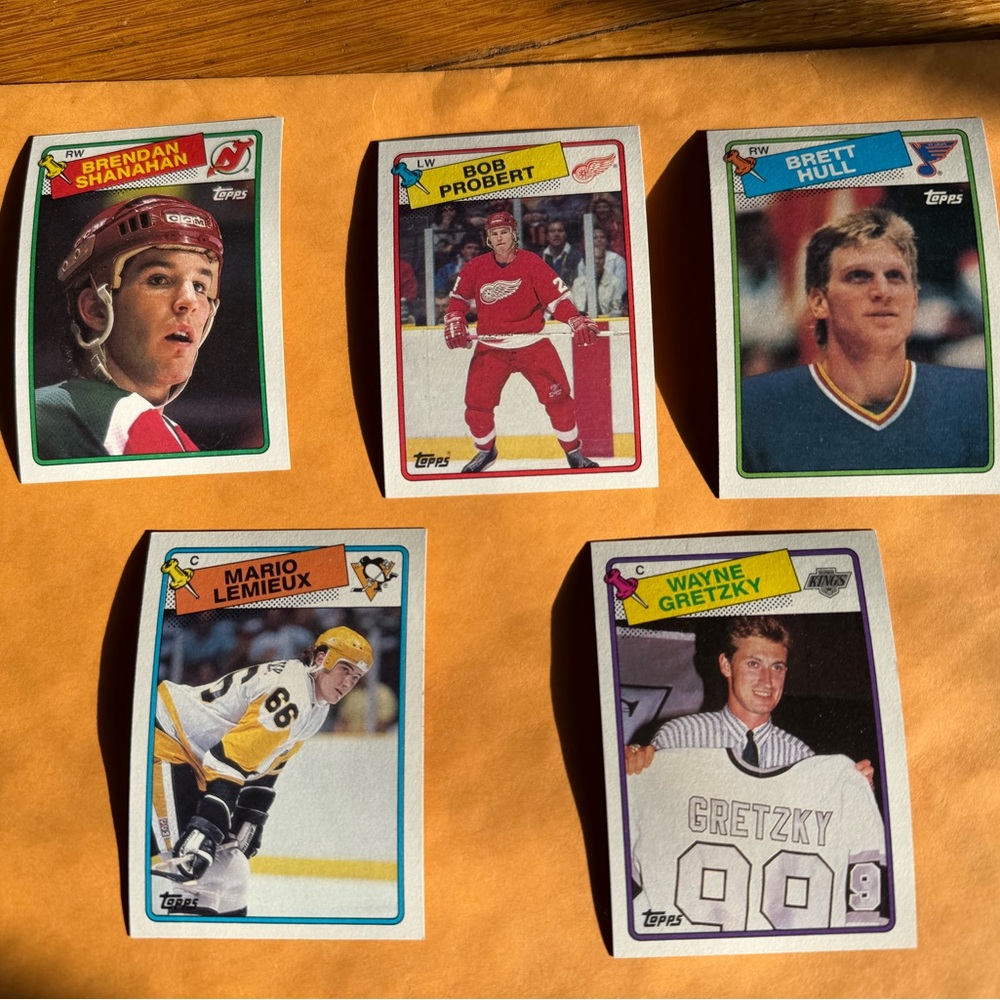 1988 1989 Topps Hockey Cards Comlete Set - Brett Hull Rookie Card, Wayne Gretzky